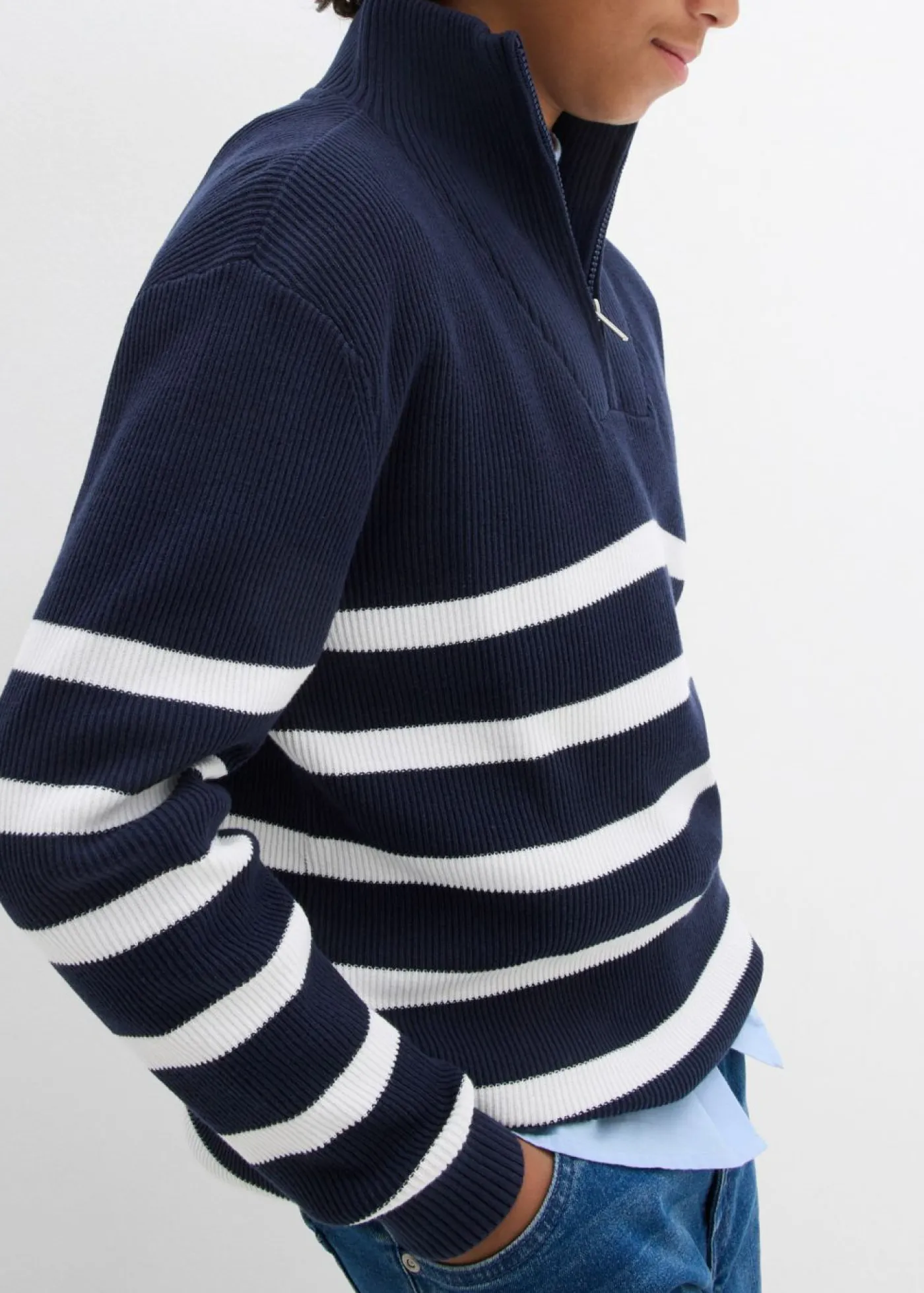 Niños bonprix bonprix Troyer de punto fino de algodón puro