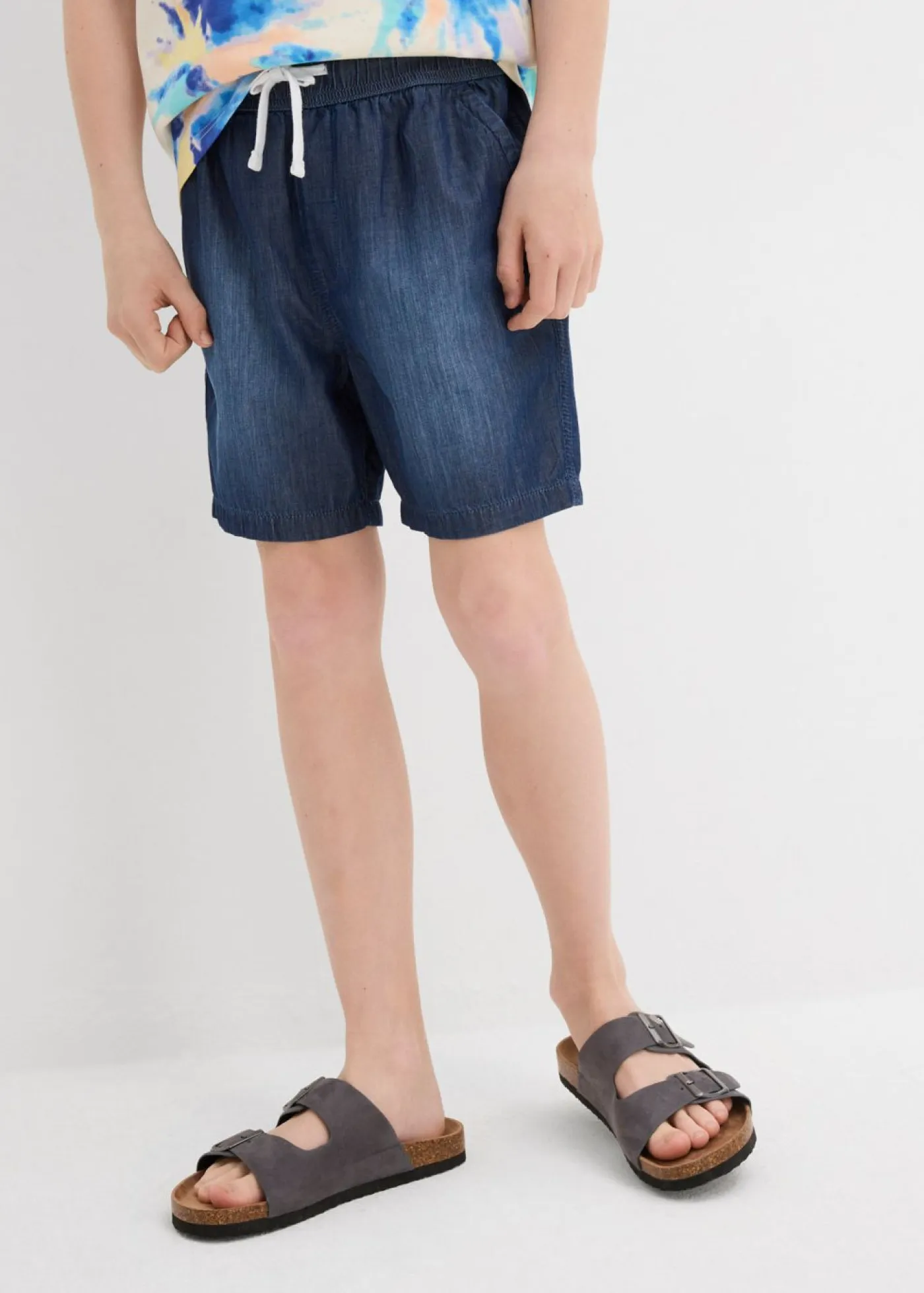 bonprix bonprix Ropa 9 A 16 Años·Shorts>Vaquero corto sin cierre de algodón orgánico con corte regular Denim