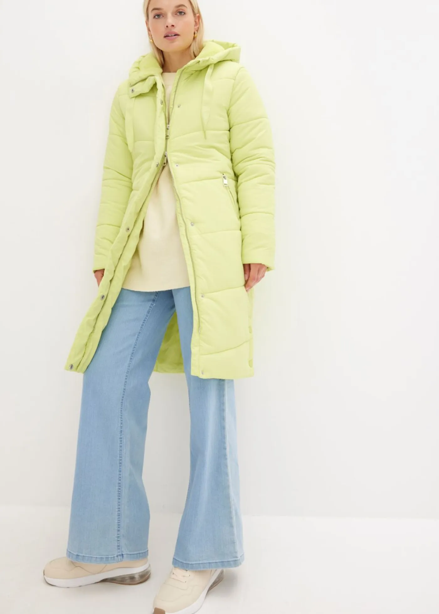 Mujer bonprix bonprix Vaquero de pernera ancha, mid waist, elástico