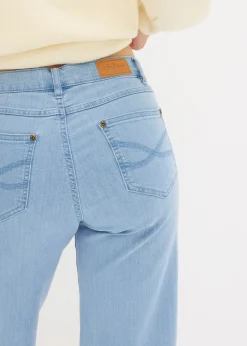 Mujer bonprix bonprix Vaquero de pernera ancha, mid waist, elástico