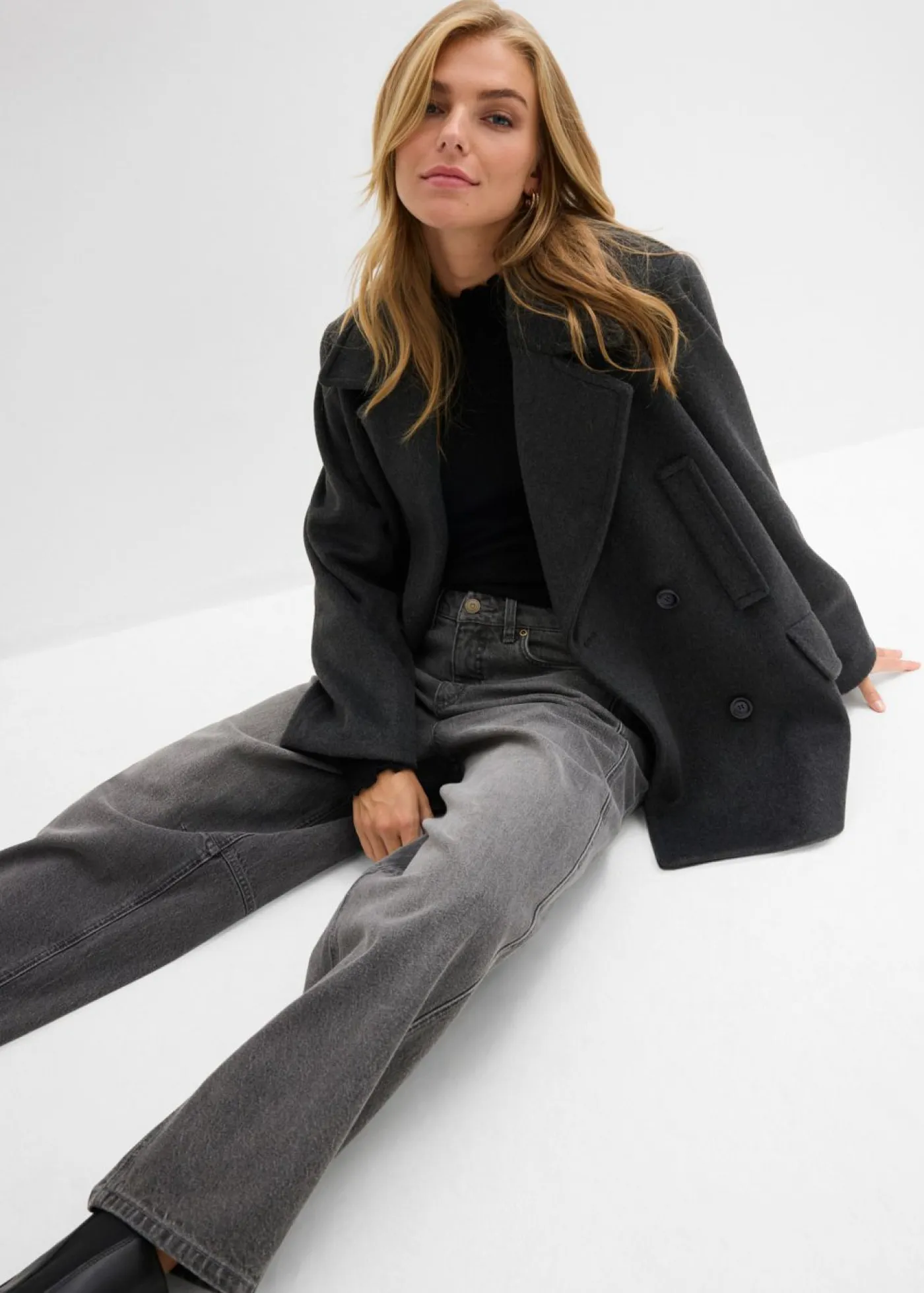 Mujer bonprix bonprix Vaqueros abullonados con talle medio