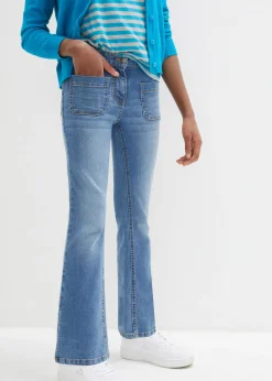 Niños bonprix bonprix Vaqueros acampanados con talle medio y cinturilla cómoda