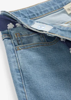 Niños bonprix bonprix Vaqueros acampanados de talle medio con cinturón (2 piezas)