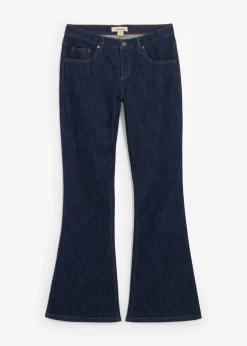 bonprix bonprix Vaqueros>Vaqueros acampanados de talle medio Azul oscuro denim