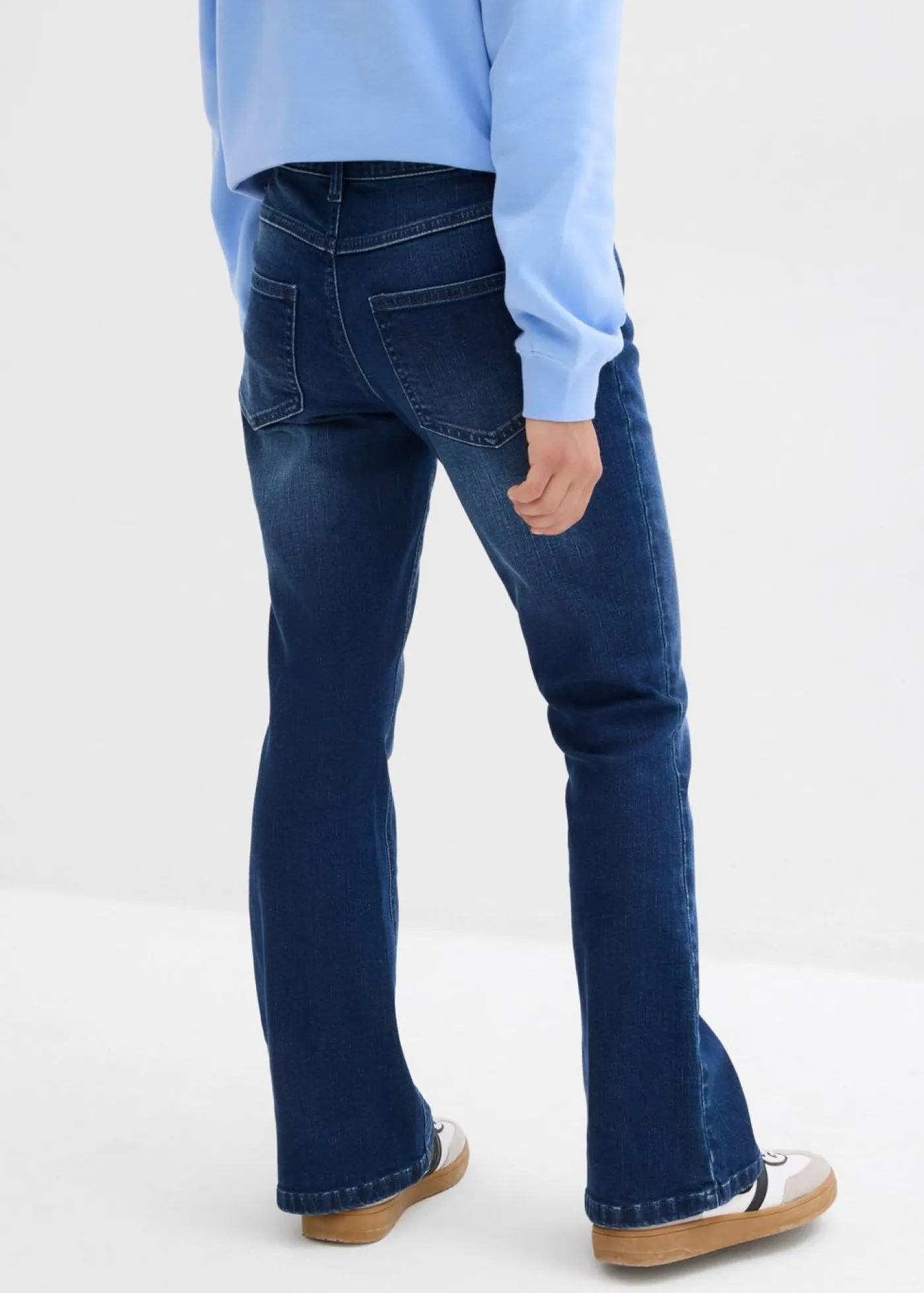 bonprix bonprix Ropa 9 A 16 Años·Jeans>Vaqueros acampanados de talle bajo Denim