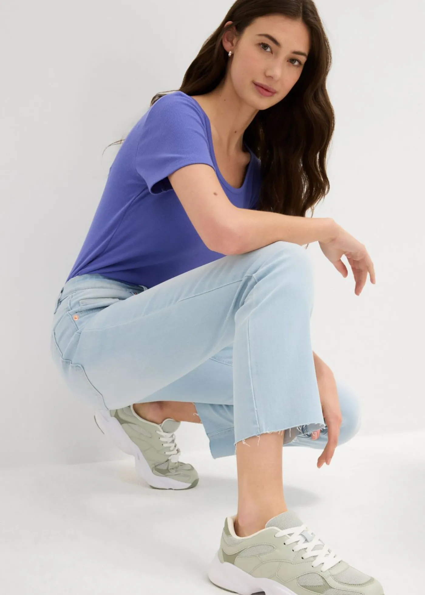 Mujer bonprix bonprix Vaqueros acampanados, high waist, cropped