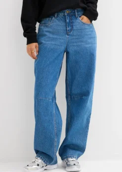 bonprix bonprix Vaqueros>Vaqueros barrel, mid waist azul medio denim usado