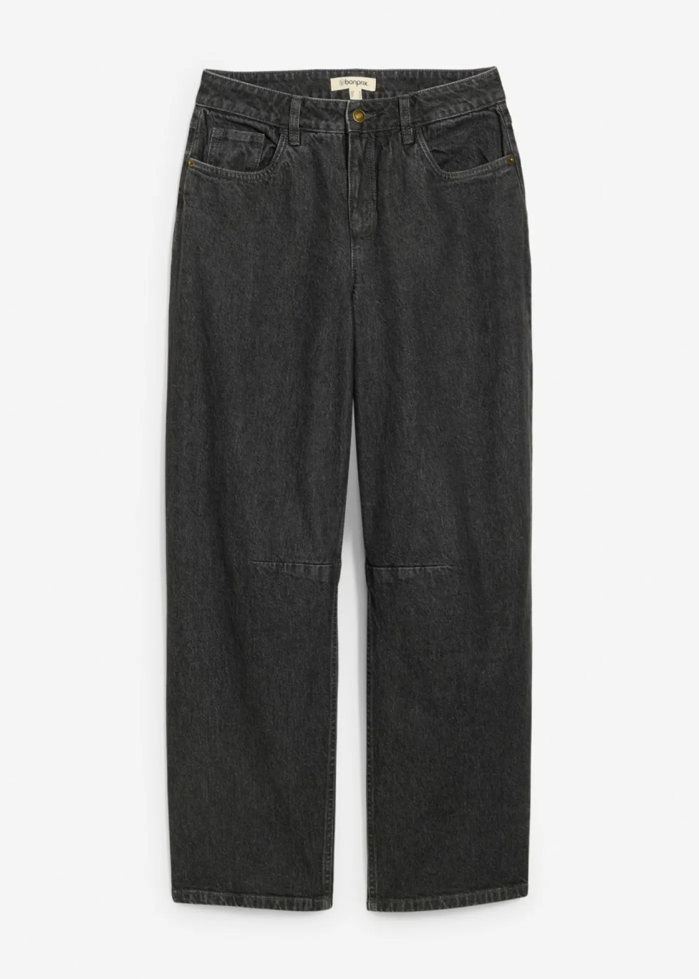 bonprix bonprix Vaqueros>Vaqueros barrel, mid waist denim gris oscuro usado