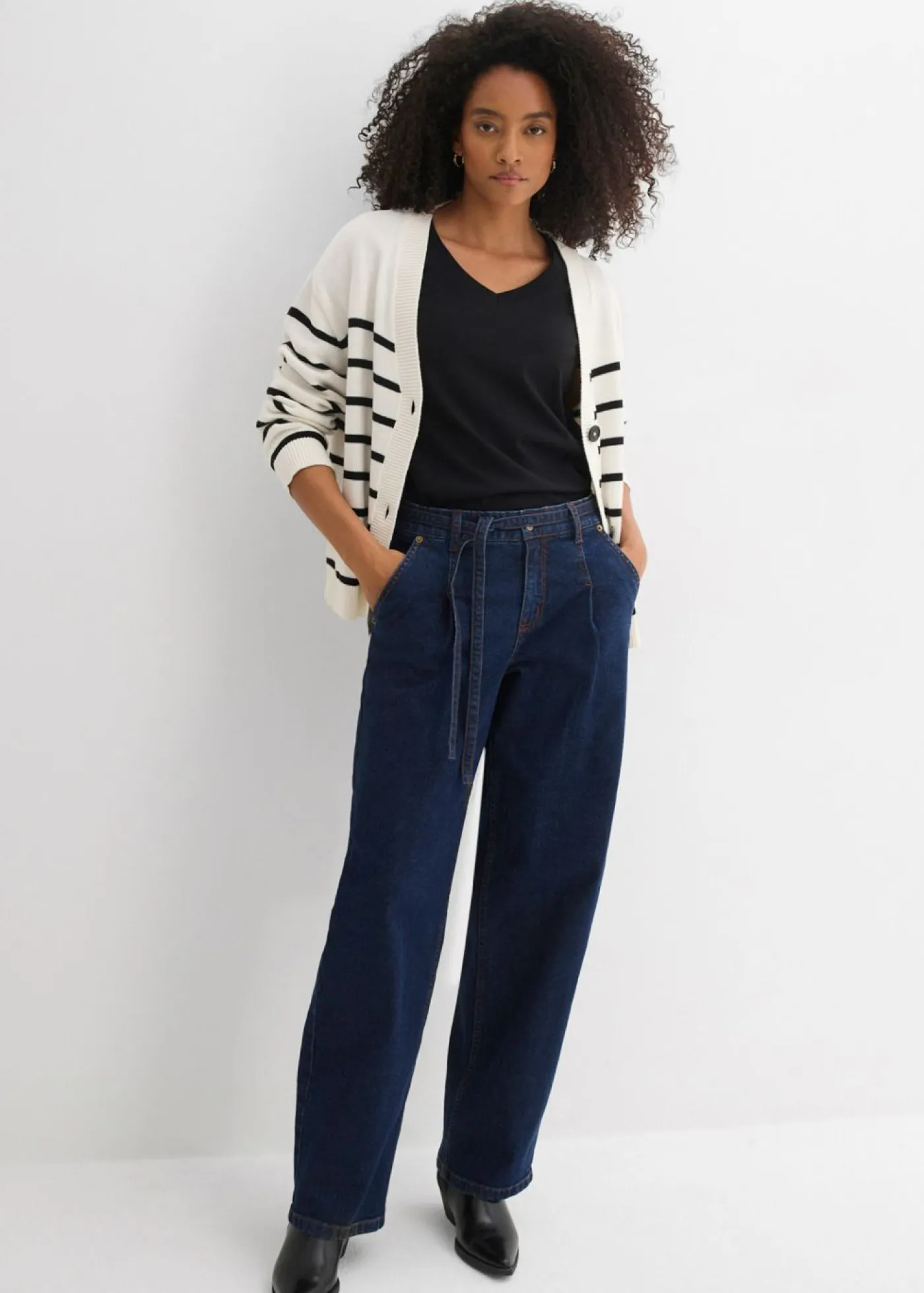 Mujer bonprix bonprix Vaqueros barrel, mid waist