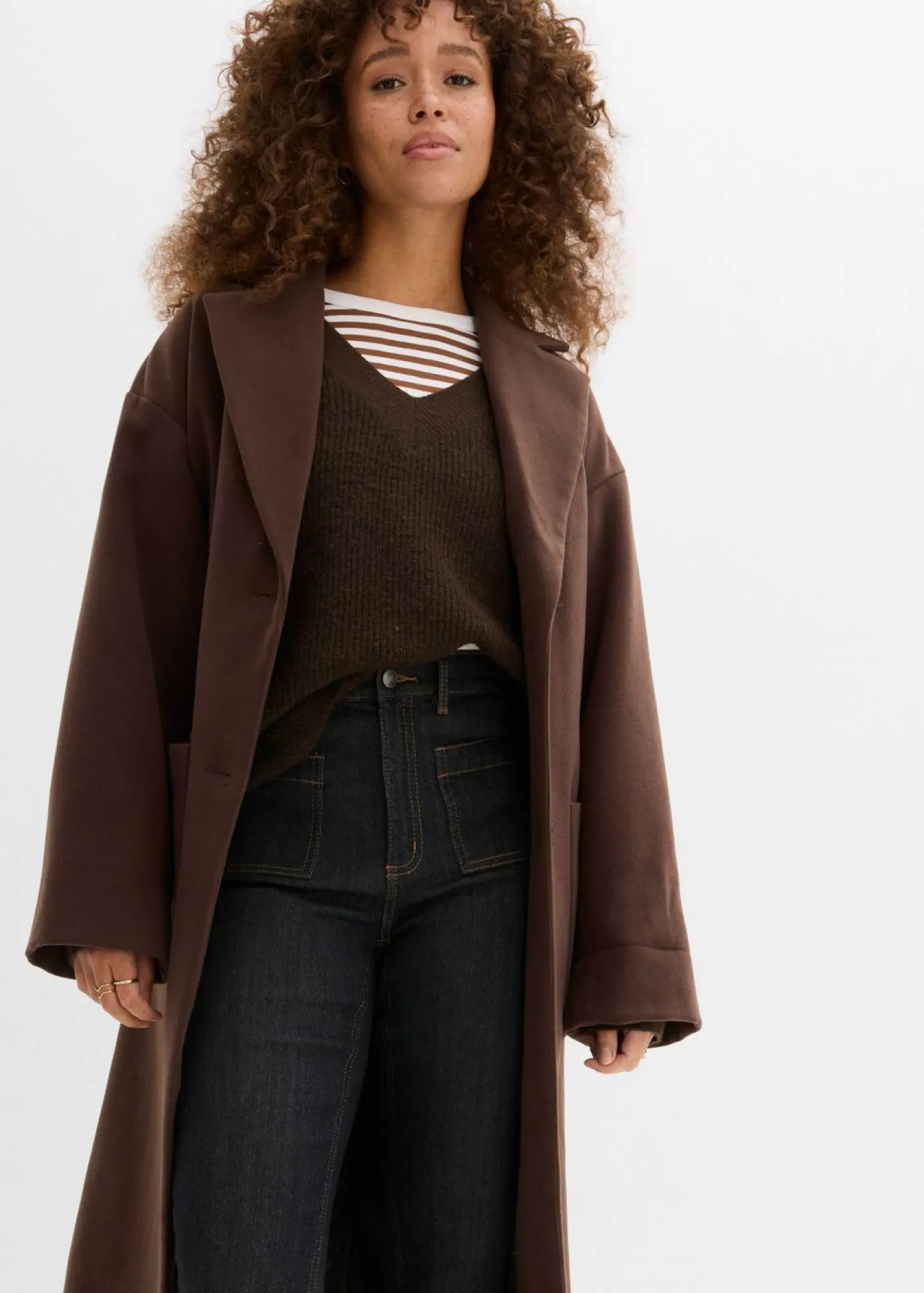 bonprix bonprix Tallas Pequeñas|Vaqueros>Vaqueros bootcut, high waist, cintura cómoda Negro denim