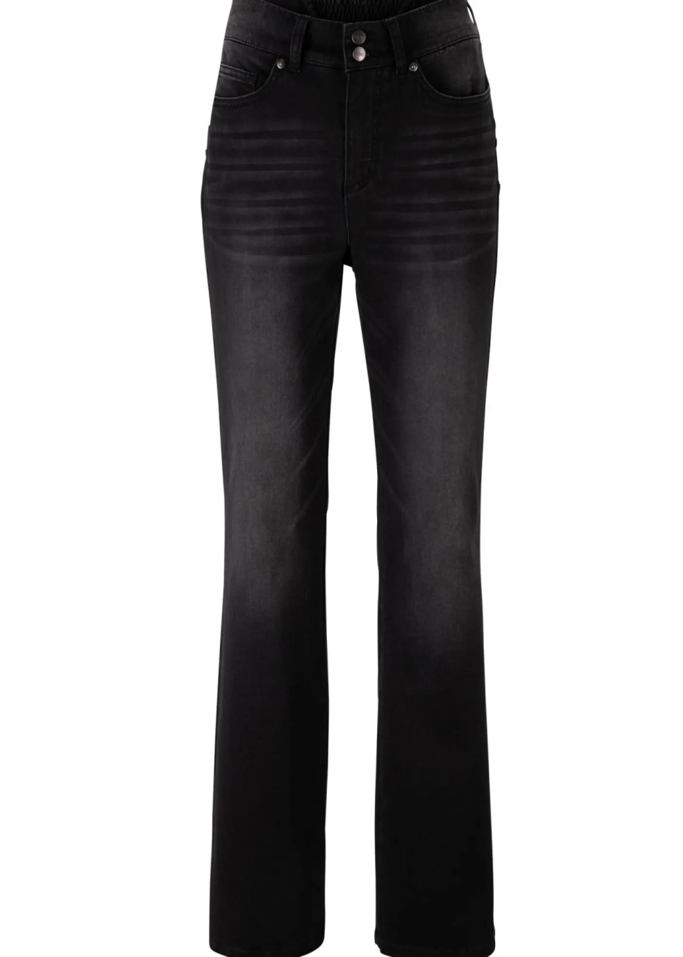 bonprix bonprix Vaqueros>Vaqueros bootcut, mid waist, moldeadores denim negro