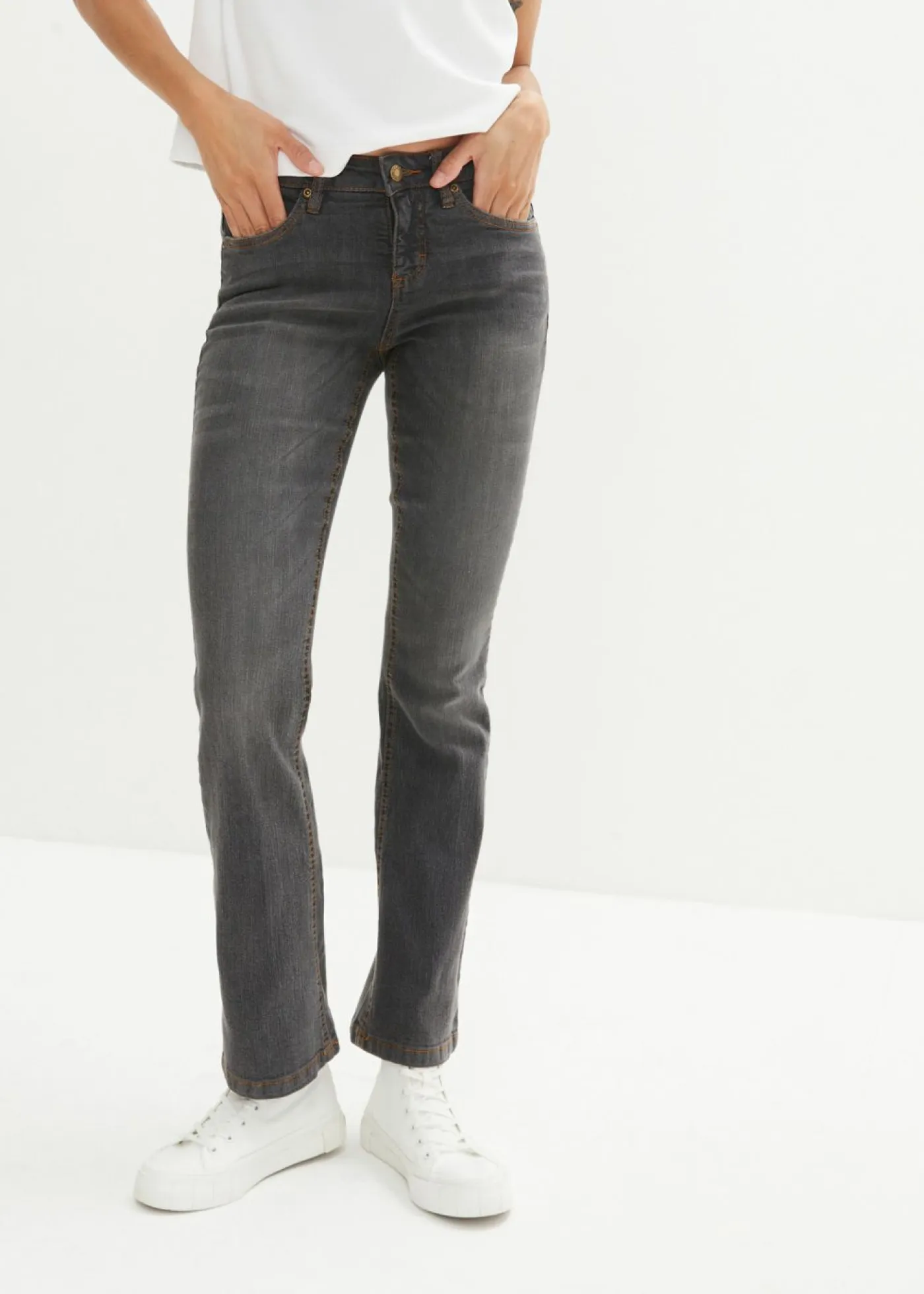 Mujer bonprix bonprix Vaqueros bootcut mid waist, elásticos