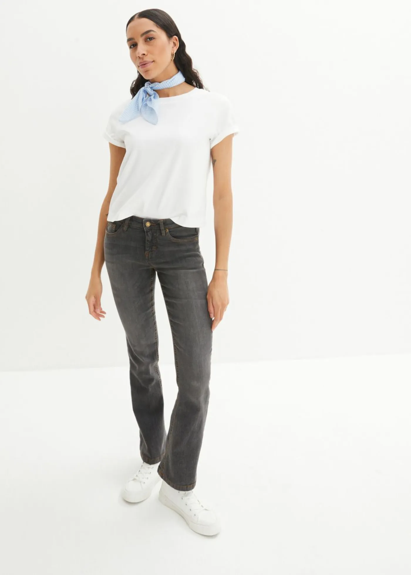 Mujer bonprix bonprix Vaqueros bootcut mid waist, elásticos