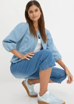 Mujer bonprix bonprix Vaqueros capri con corte ajustado y talle medio