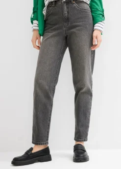 Mujer bonprix bonprix Vaqueros capri de talle alto con corte mom