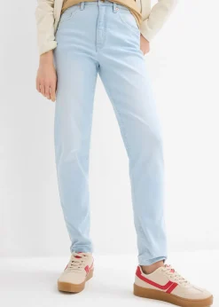 Mujer bonprix bonprix Vaqueros capri de talle alto con corte mom