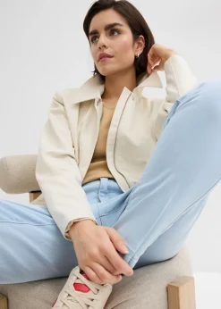 Mujer bonprix bonprix Vaqueros capri de talle alto con corte mom