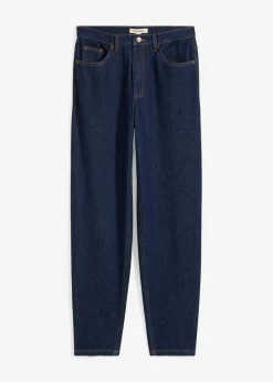 bonprix bonprix Vaqueros>Vaqueros capri de talle alto con corte mom Azul oscuro denim