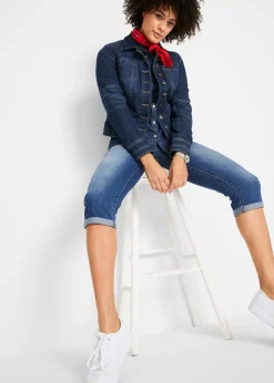 Mujer bonprix bonprix Vaqueros capri de talle medio con corte recto