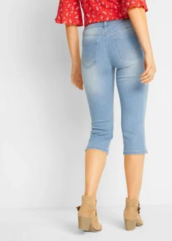 Mujer bonprix bonprix Vaqueros capri elásticos, cómodos, 2 unidades