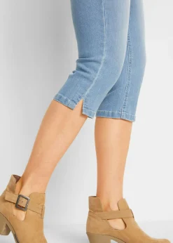 Mujer bonprix bonprix Vaqueros capri elásticos, cómodos, 2 unidades