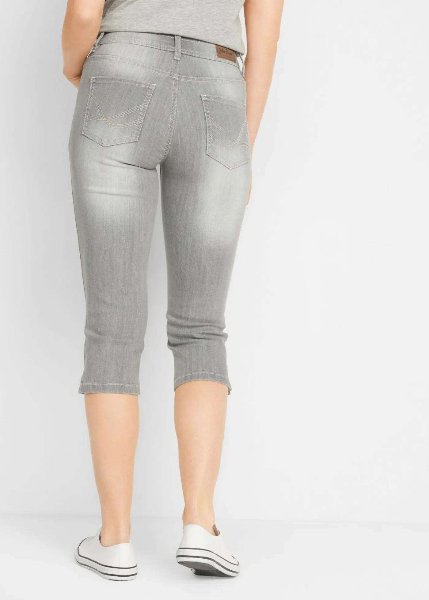 Mujer bonprix bonprix Vaqueros capri elásticos, cómodos, 2 unidades