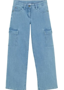 bonprix bonprix Ropa 9 A 16 Años·Jeans>Vaqueros cargo de niña Denim claro