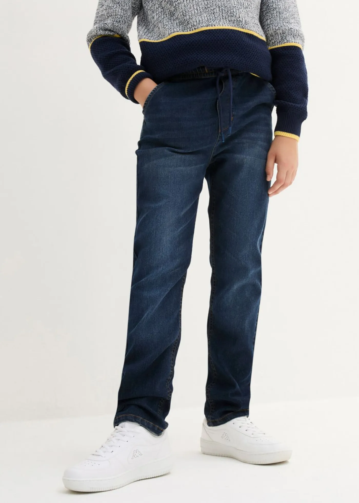 bonprix bonprix Ropa 9 A 16 Años·Jeans>Vaqueros con cinturilla elástica denim oscuro