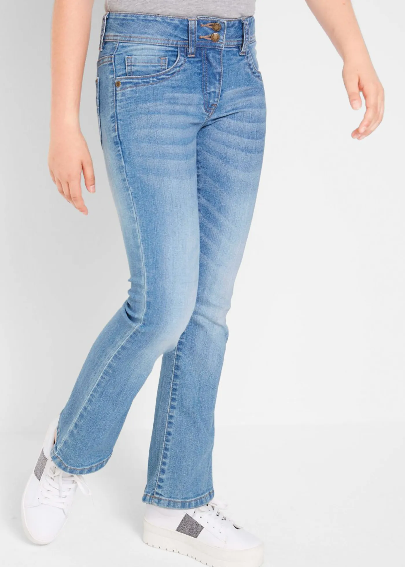 Niños bonprix bonprix Vaqueros con corte bootcut y talle medio