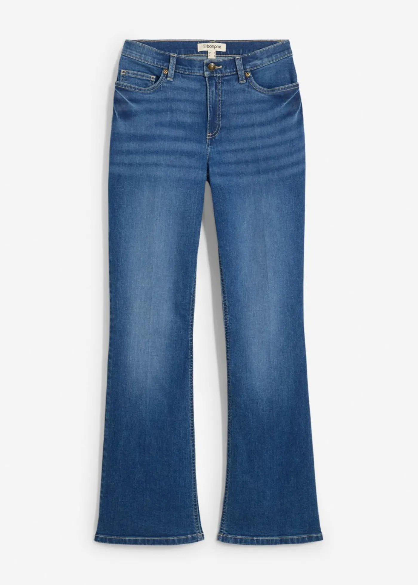 bonprix bonprix Vaqueros>Vaqueros con corte bootcut y talle medio denim medio usado