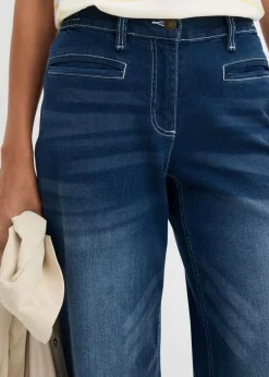 Mujer bonprix bonprix Vaqueros con pernera ancha, mid waist, con cintura cómoda