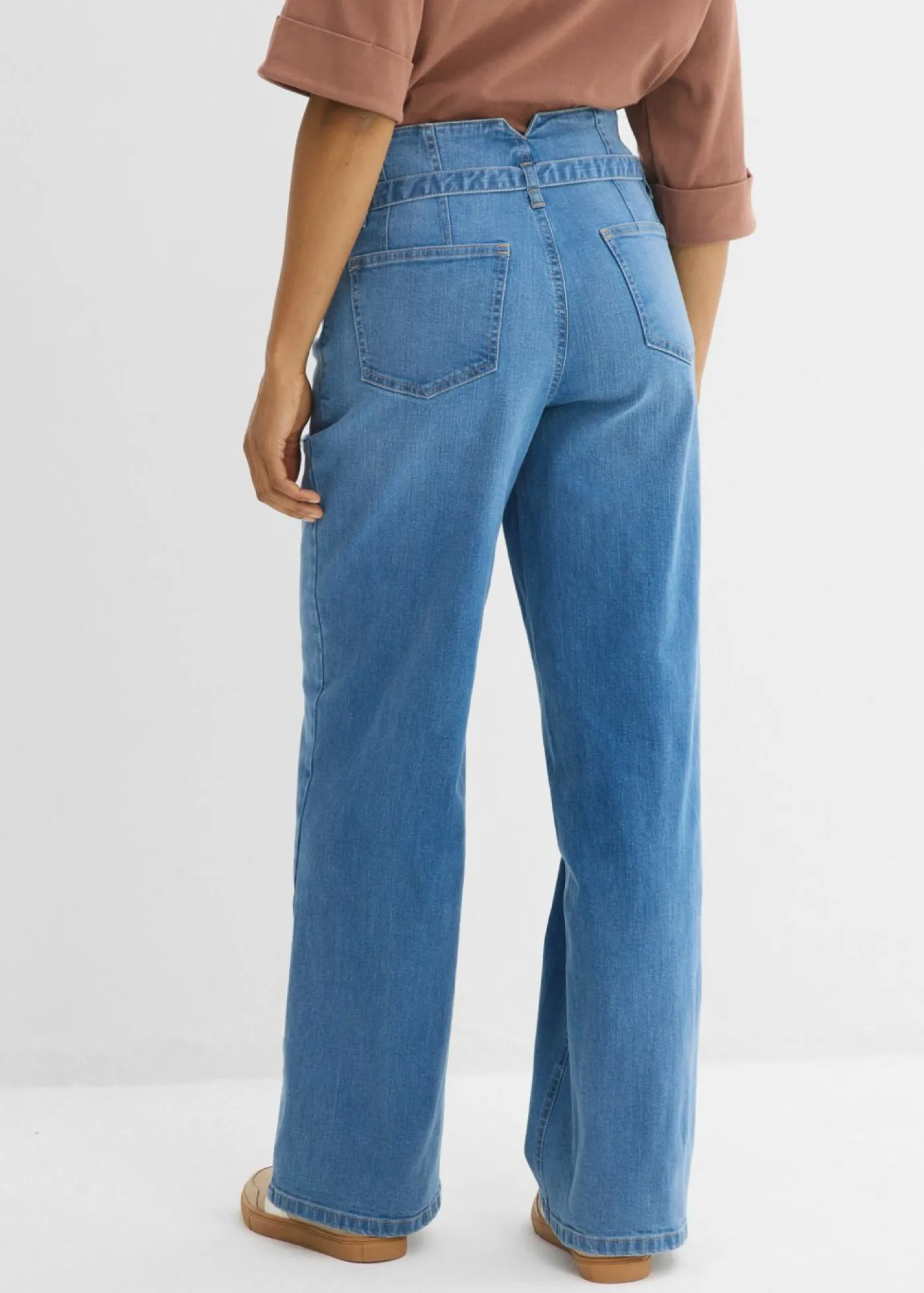 Mujer bonprix bonprix Vaqueros de algodón orgánico con perneras recta y talle alto