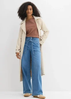 Mujer bonprix bonprix Vaqueros de algodón orgánico con perneras recta y talle alto