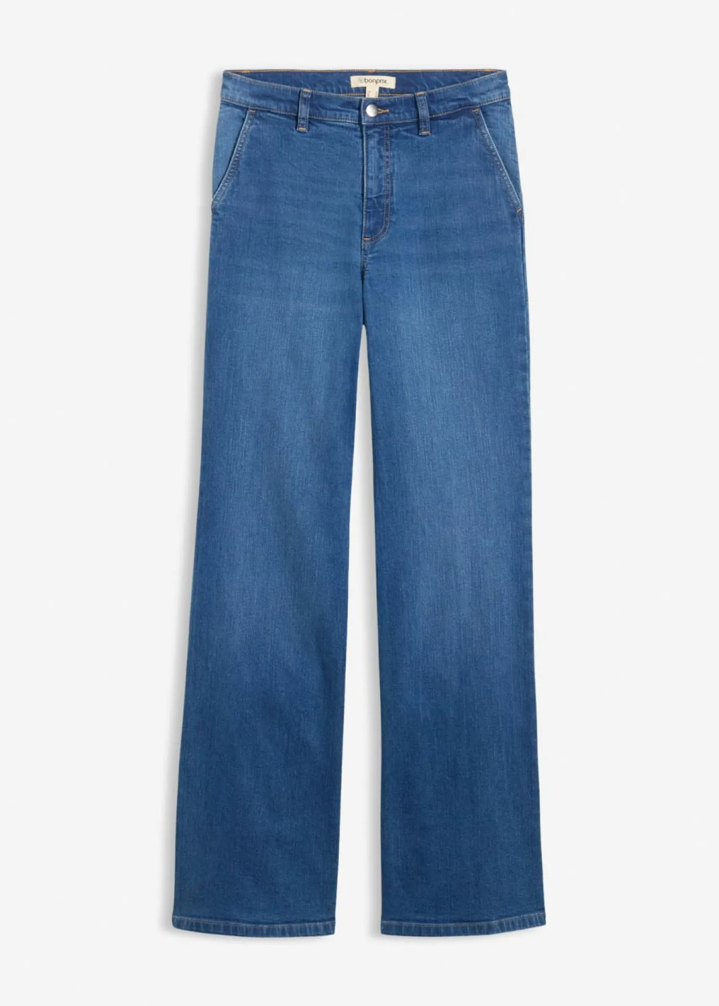 Mujer bonprix bonprix Vaqueros de algodón orgánico con perneras recta y talle alto