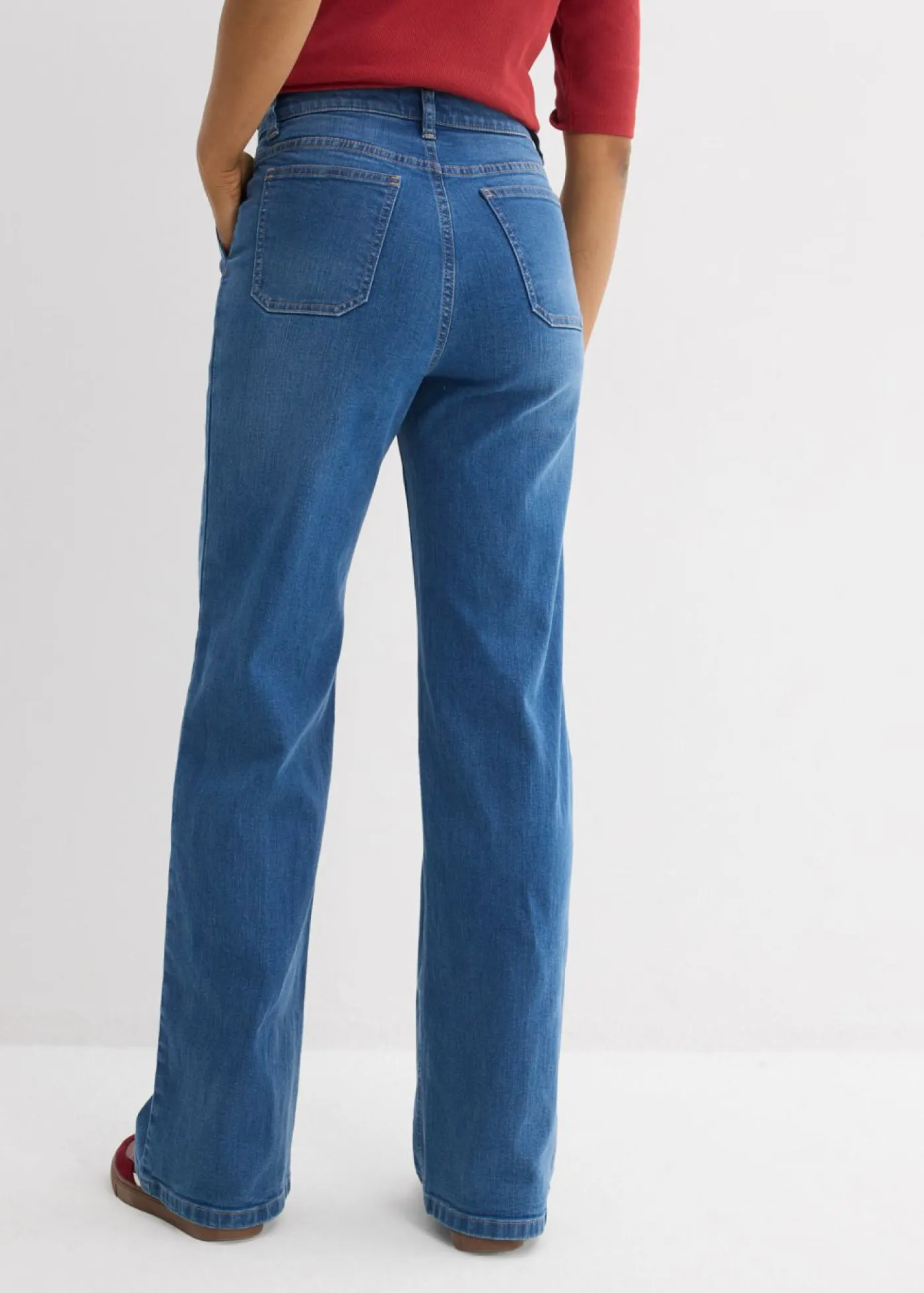 Mujer bonprix bonprix Vaqueros de algodón orgánico con perneras recta y talle alto