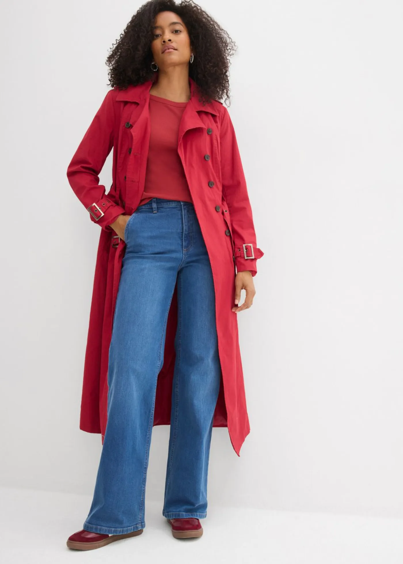 Mujer bonprix bonprix Vaqueros de algodón orgánico con perneras recta y talle alto