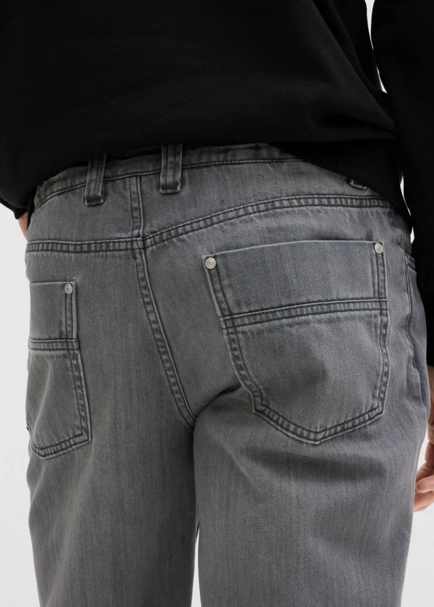 bonprix bonprix Vaqueros>Vaqueros de algodón puro con corte regular, cinturilla cómoda y diseño recto denim gris