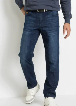 bonprix bonprix Vaqueros>Vaqueros de corte clásico con entrepierna reforzada y perneras tapered denim oscuro