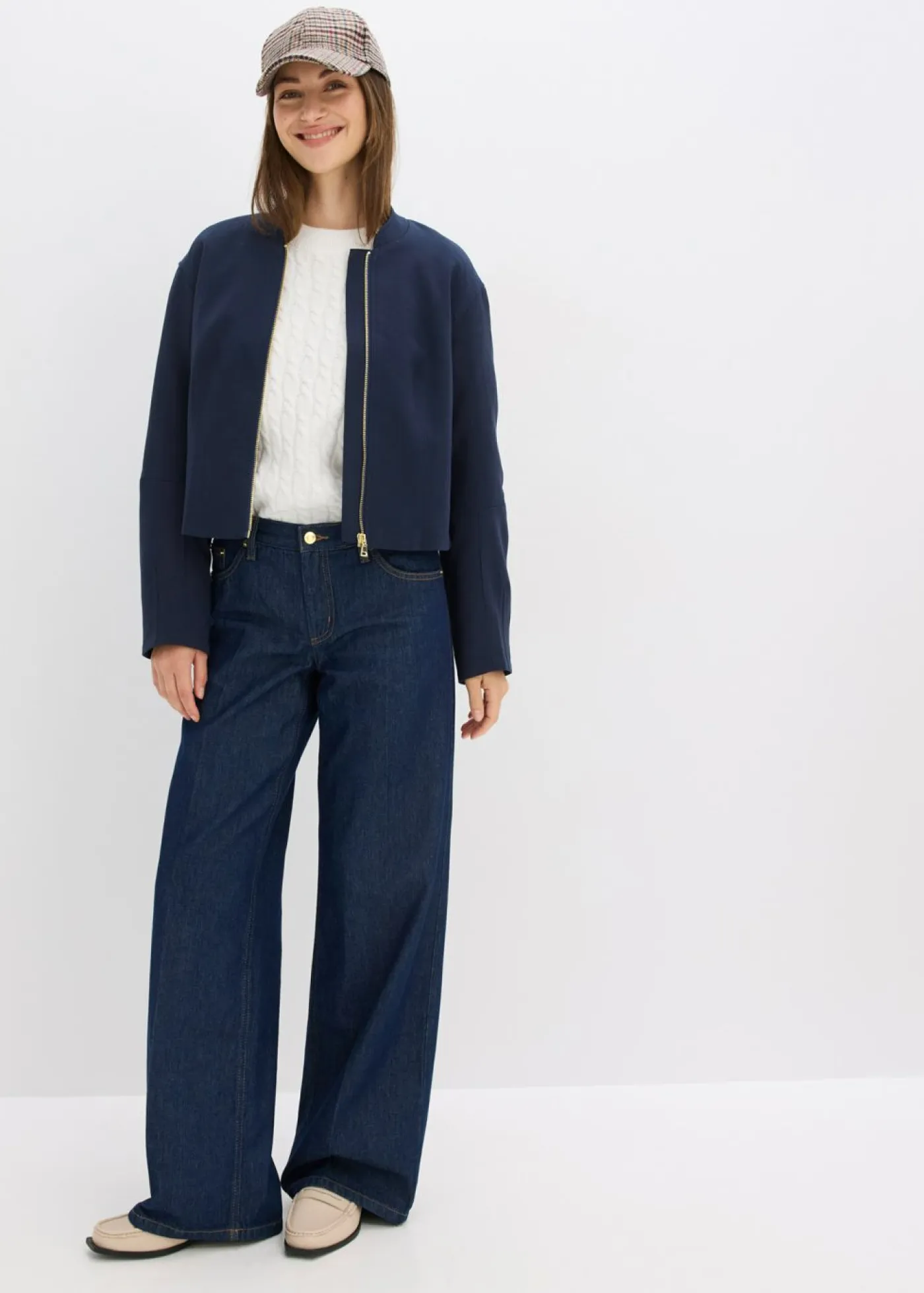 Mujer bonprix bonprix Vaqueros de pernera ancha, mid waist