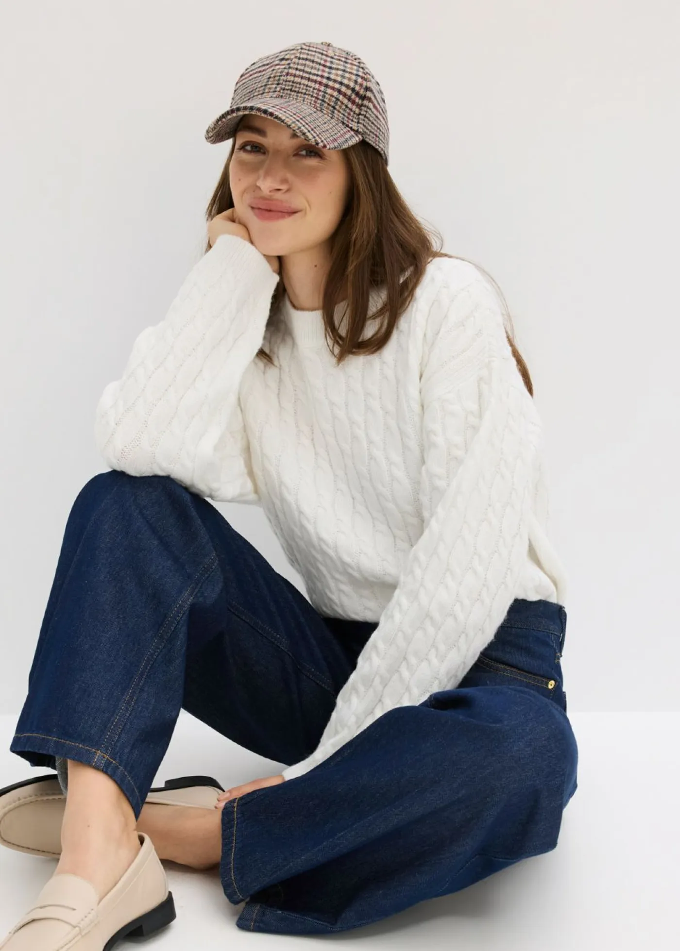 Mujer bonprix bonprix Vaqueros de pernera ancha, mid waist