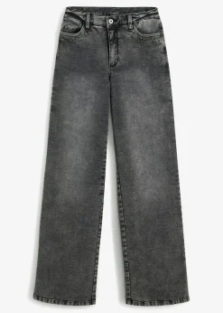 Mujer bonprix bonprix Vaqueros de pernera ancha, high waist, con tachuelas