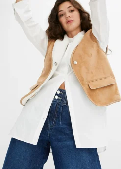 Mujer bonprix bonprix Vaqueros de pernera ancha con talle alto