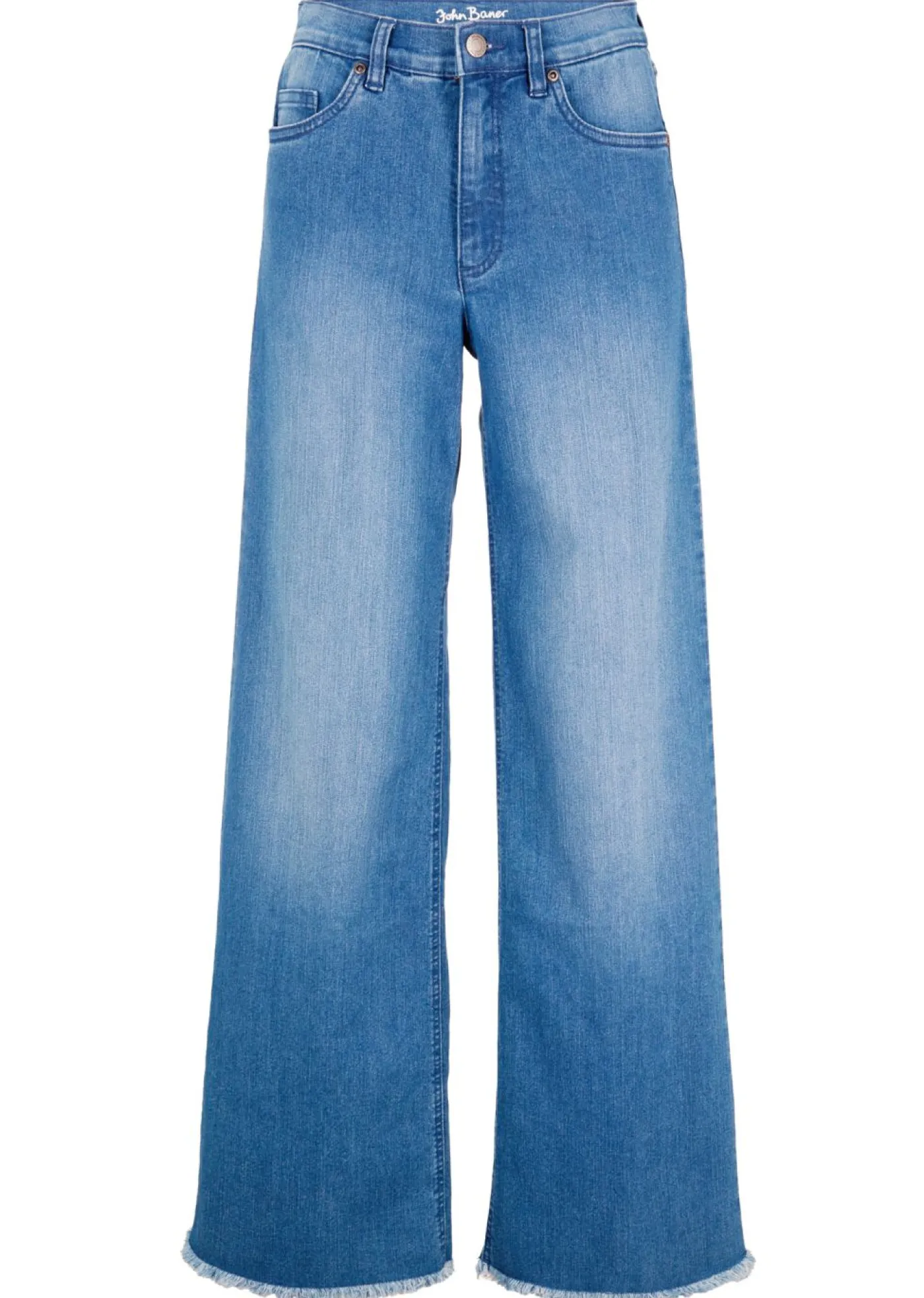 bonprix bonprix Vaqueros>Vaqueros de pernera ancha, high waist Azul piedra usado