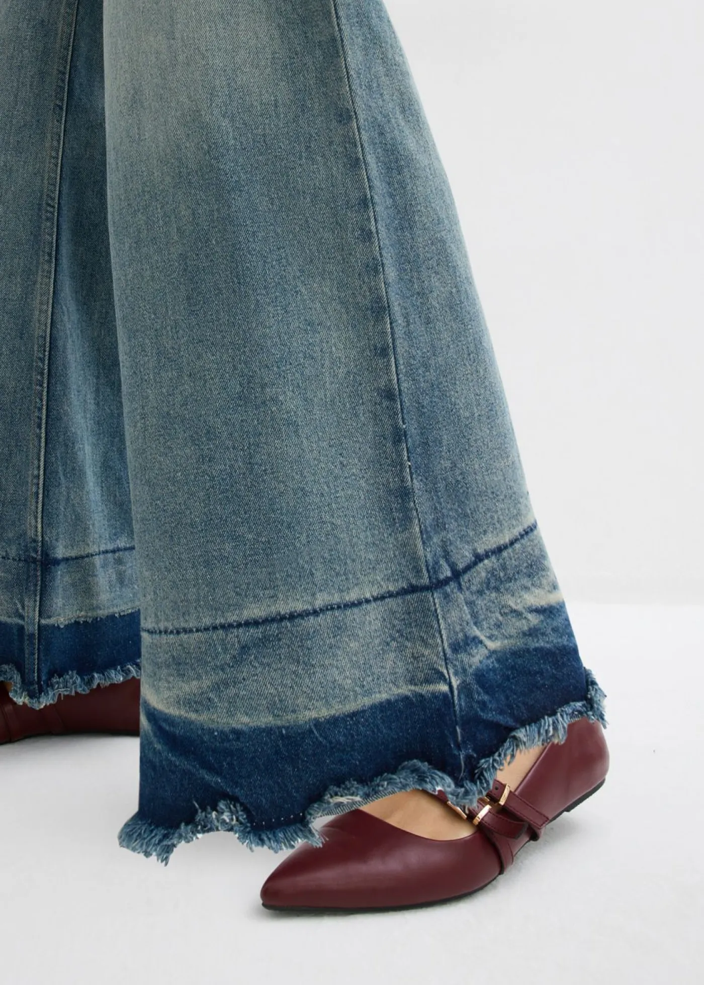 bonprix bonprix Vaqueros>Vaqueros de pernera ancha, mid waist denim claro desgastado vintage