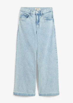 bonprix bonprix Vaqueros>Vaqueros de pernera ancha, high waist, cropped azul hielo denim usado