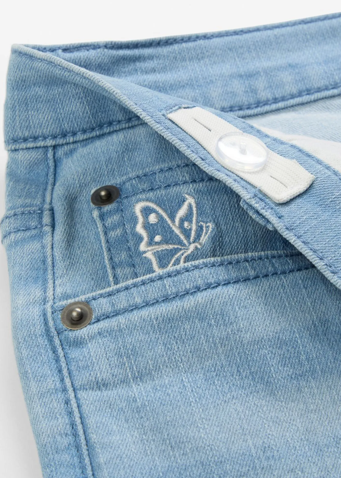 bonprix bonprix Ropa 9 A 16 Años·Jeans>Vaqueros de pernera ancha, mid waist Denim claro