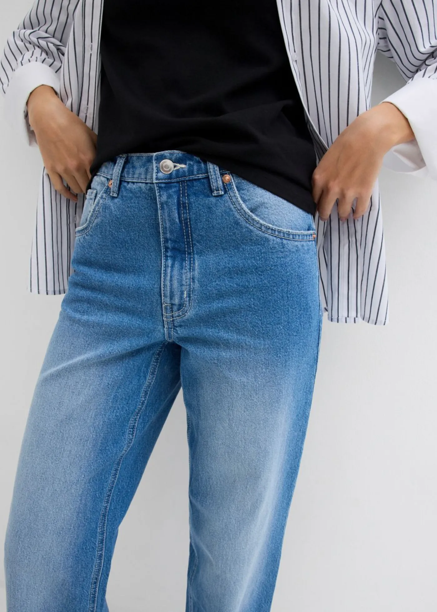 Mujer bonprix bonprix Vaqueros de pernera ancha, high waist