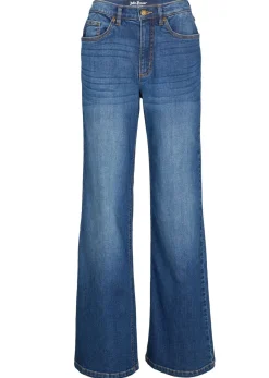 Mujer bonprix bonprix Vaqueros de pernera ancha, high waist, de algodón orgánico