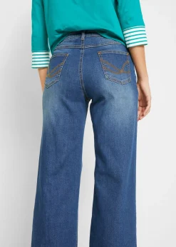 Mujer bonprix bonprix Vaqueros de pernera ancha, high waist, de algodón orgánico