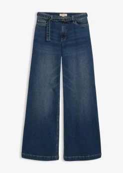 Mujer bonprix bonprix Vaqueros de pernera ancha, mid waist, largo completo